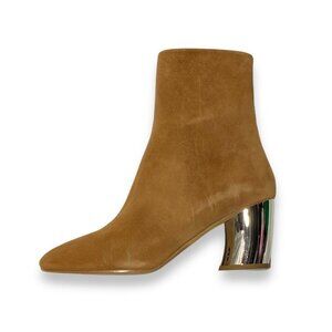 PROENZA Schouler Curved Heel Ankle Boots Suede Tan